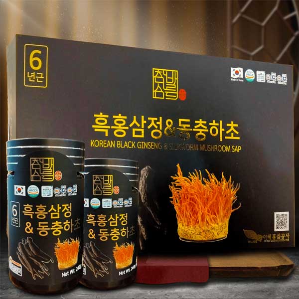 Cao Hắc Sâm Đông Trùng Hạ Thảo Hàn Quốc Hộp 4 lọ x 240g