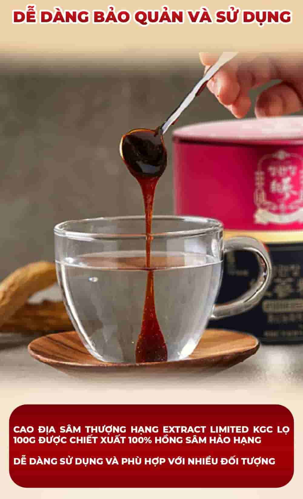 Cao Địa Sâm Chính Phủ KGC Extract Limited Lọ 100g