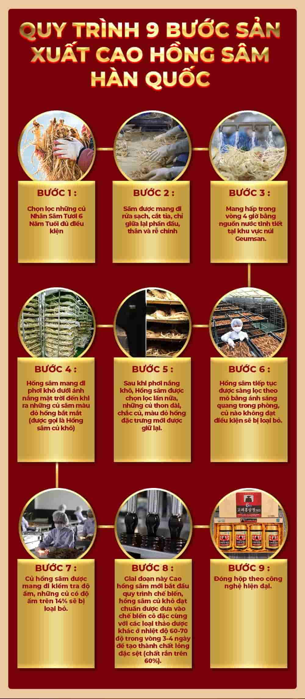 Cao Hồng Sâm 365 Hàn Quốc 6 Năm Tuổi Hộp 2 Lọ x 240g