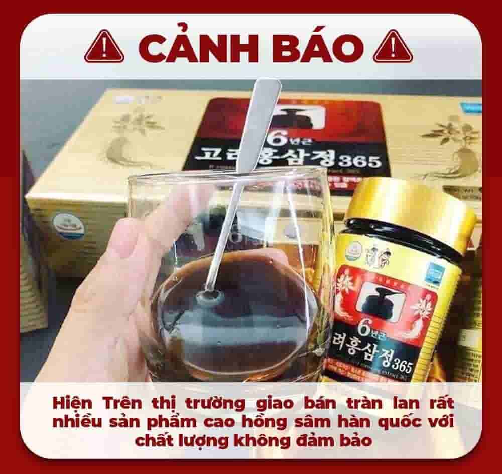 Cao Hồng Sâm 365 Hàn Quốc 6 Năm Tuổi Hộp 2 Lọ x 240g