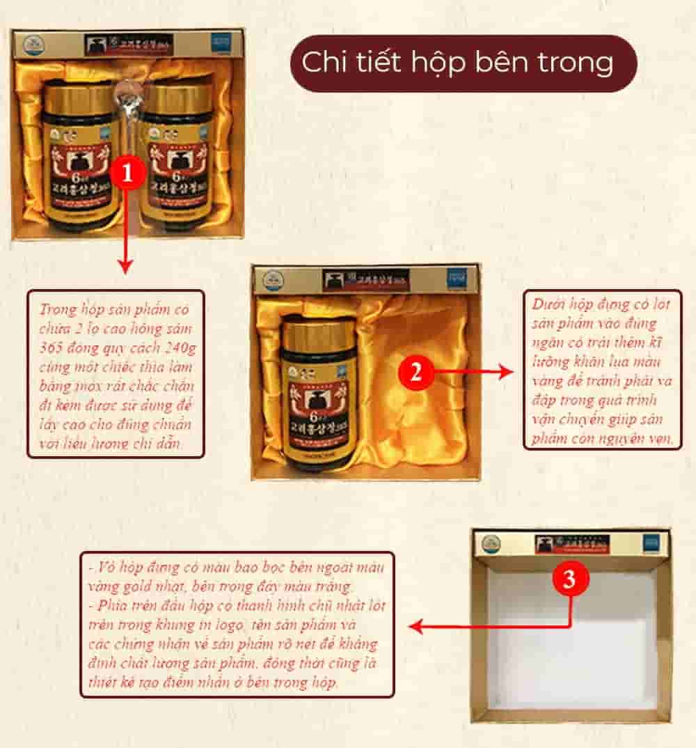 Cao Hồng Sâm 365 Hàn Quốc 6 Năm Tuổi Hộp 2 Lọ x 240g