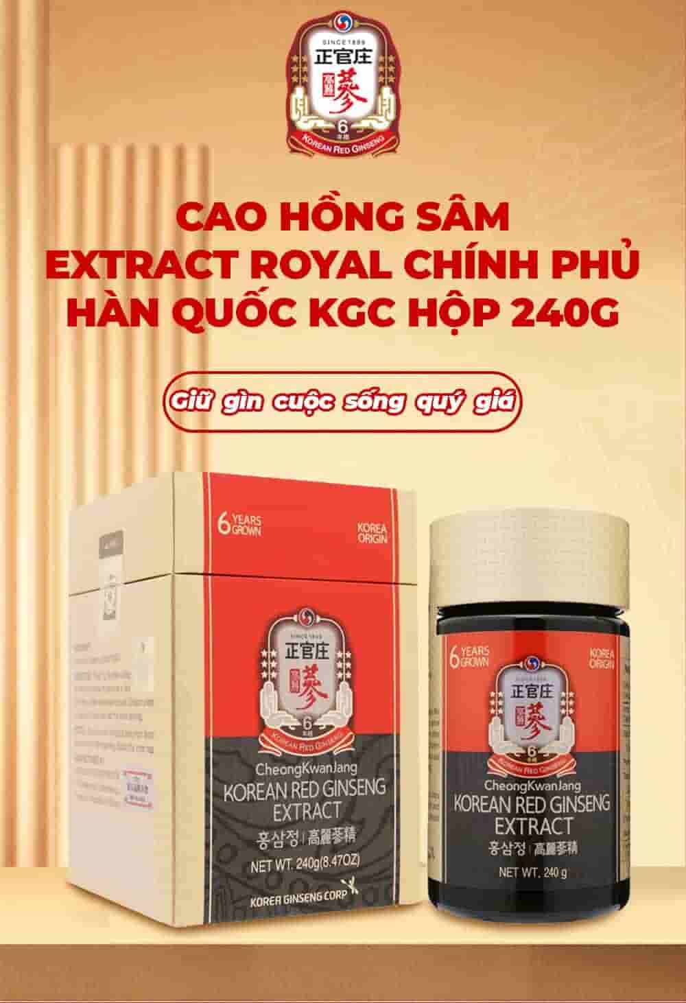 Cao Hồng Sâm Chính Phủ KGC Global Extract Lọ 240g