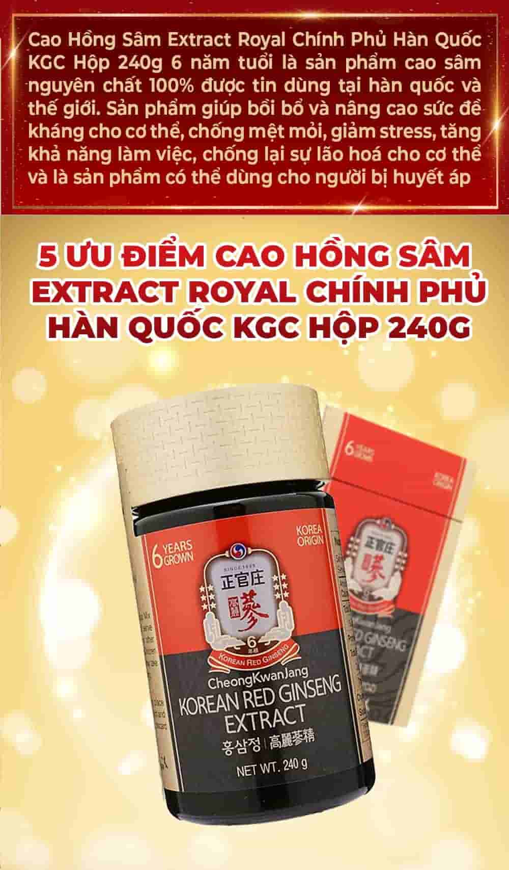Cao Hồng Sâm Chính Phủ KGC Global Extract Lọ 240g