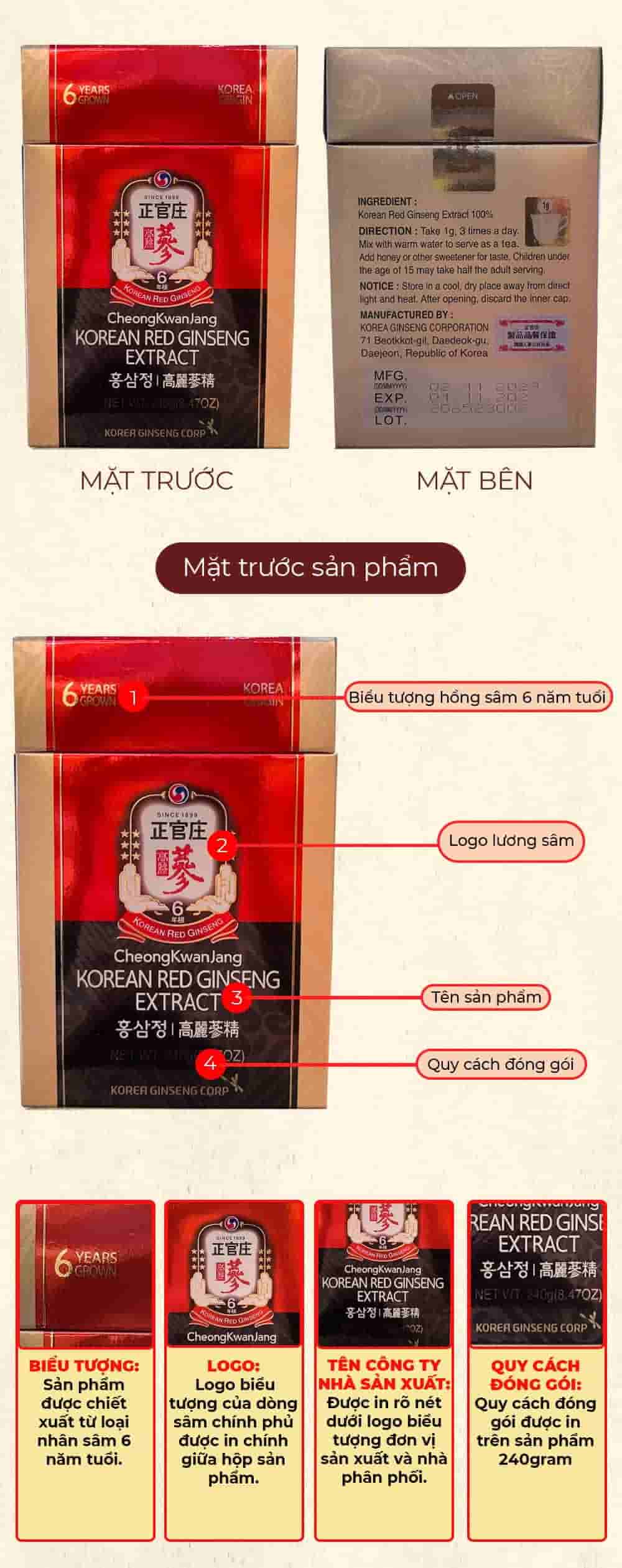 Cao Hồng Sâm Chính Phủ KGC Global Extract Lọ 240g