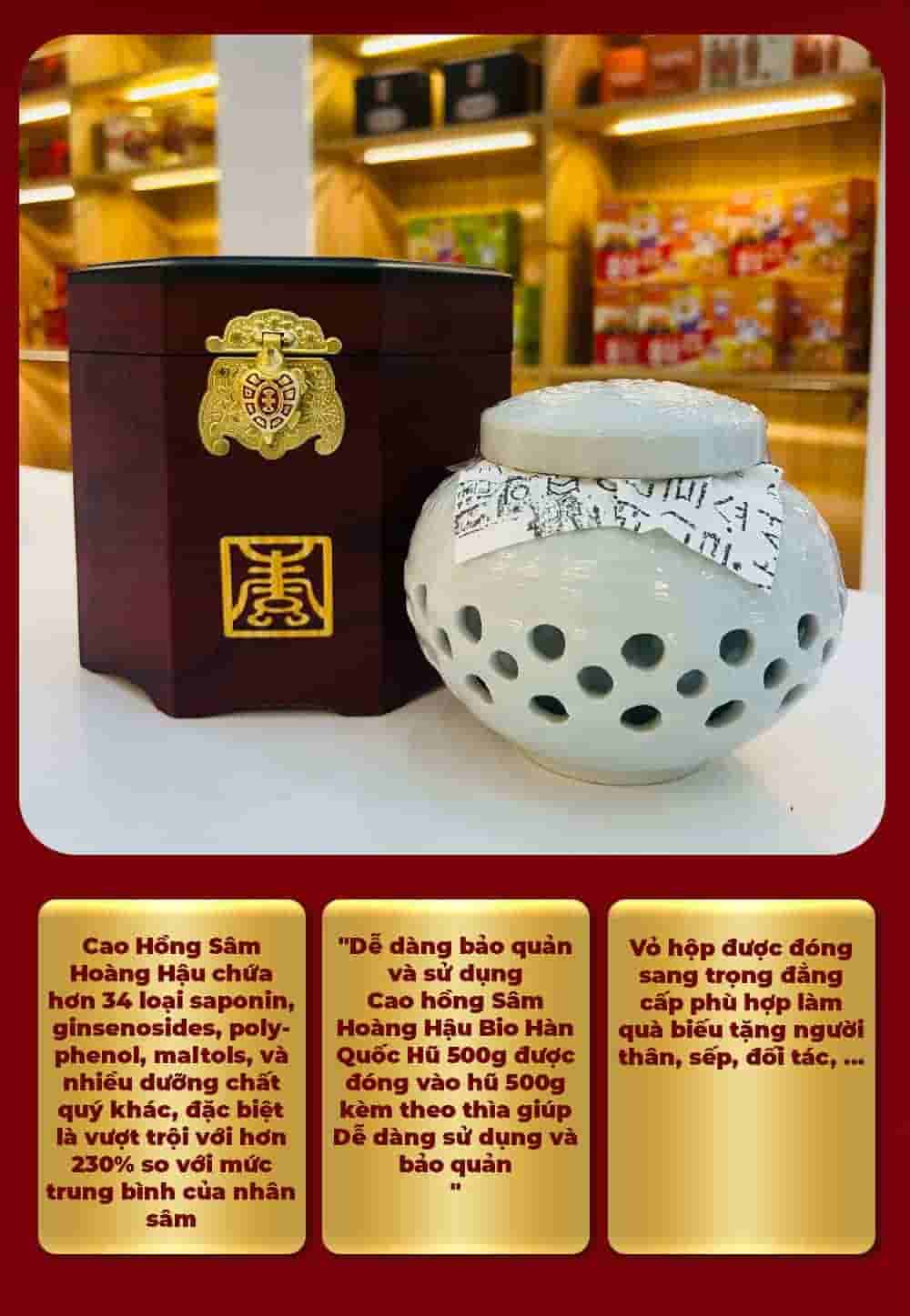 Cao Hồng Sâm Hoàng Hậu Bio Hàn Quốc Đặc Biệt Hũ 500g