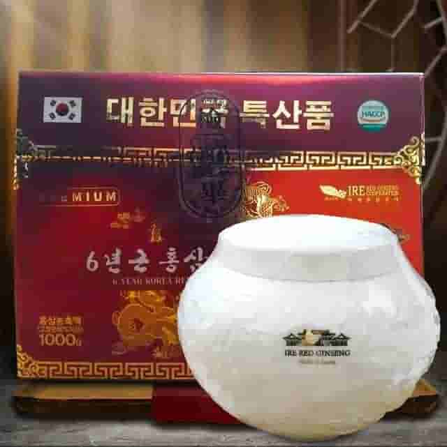 Cao Hồng Sâm IRE Hàn Quốc 6 Năm Tuổi Hũ Sứ 1KG