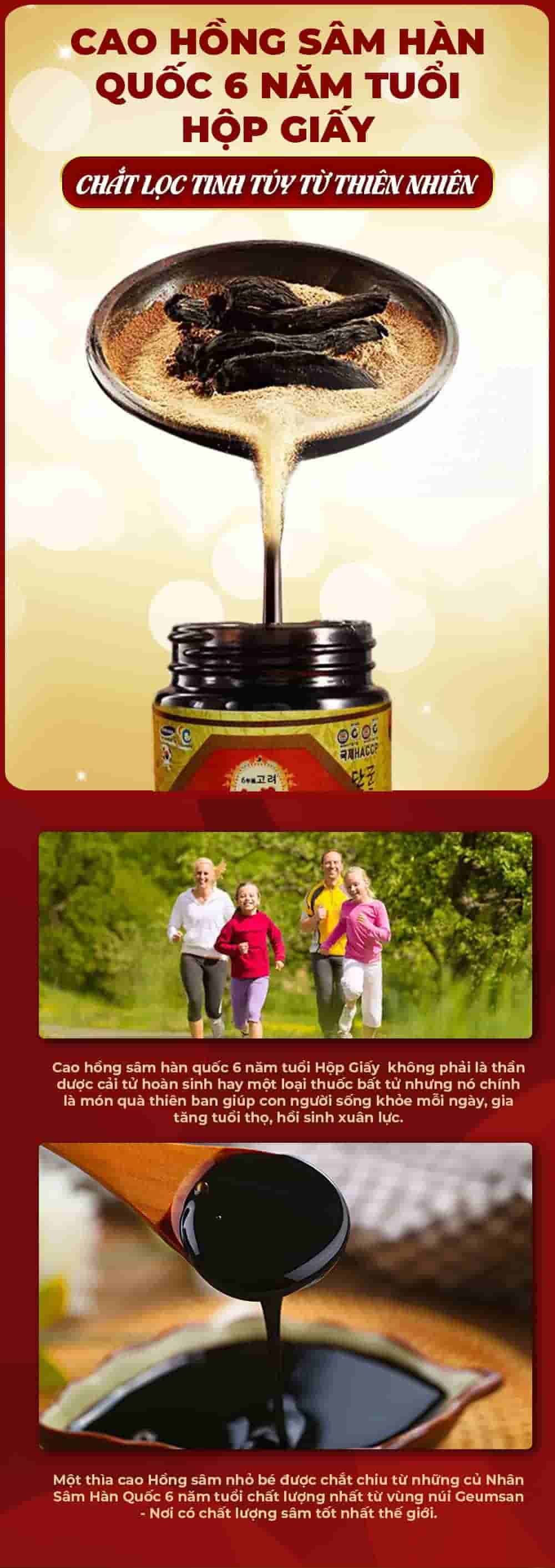 Cao Hồng Sâm Kanghwa Hàn Quốc 6 Năm Tuổi Hộp 4 Lọ x 250g