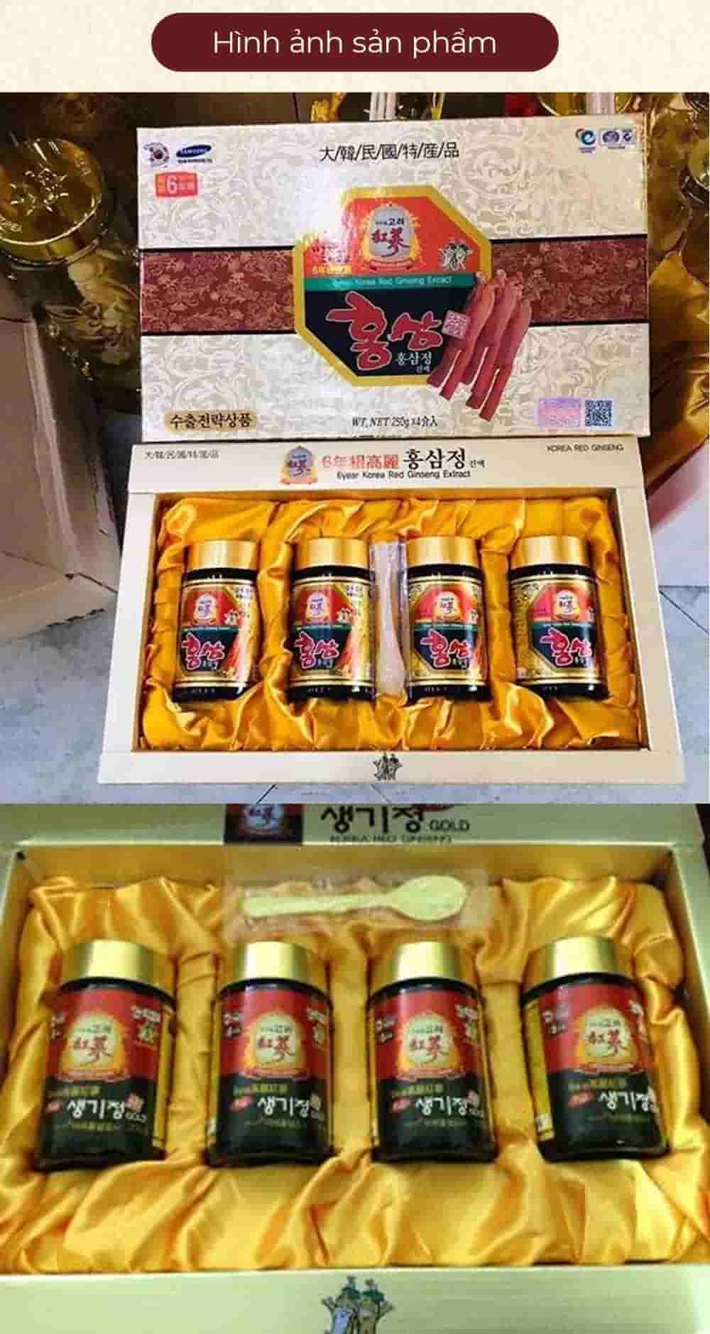 Cao Hồng Sâm Kanghwa Hàn Quốc 6 Năm Tuổi Hộp 4 Lọ x 250g