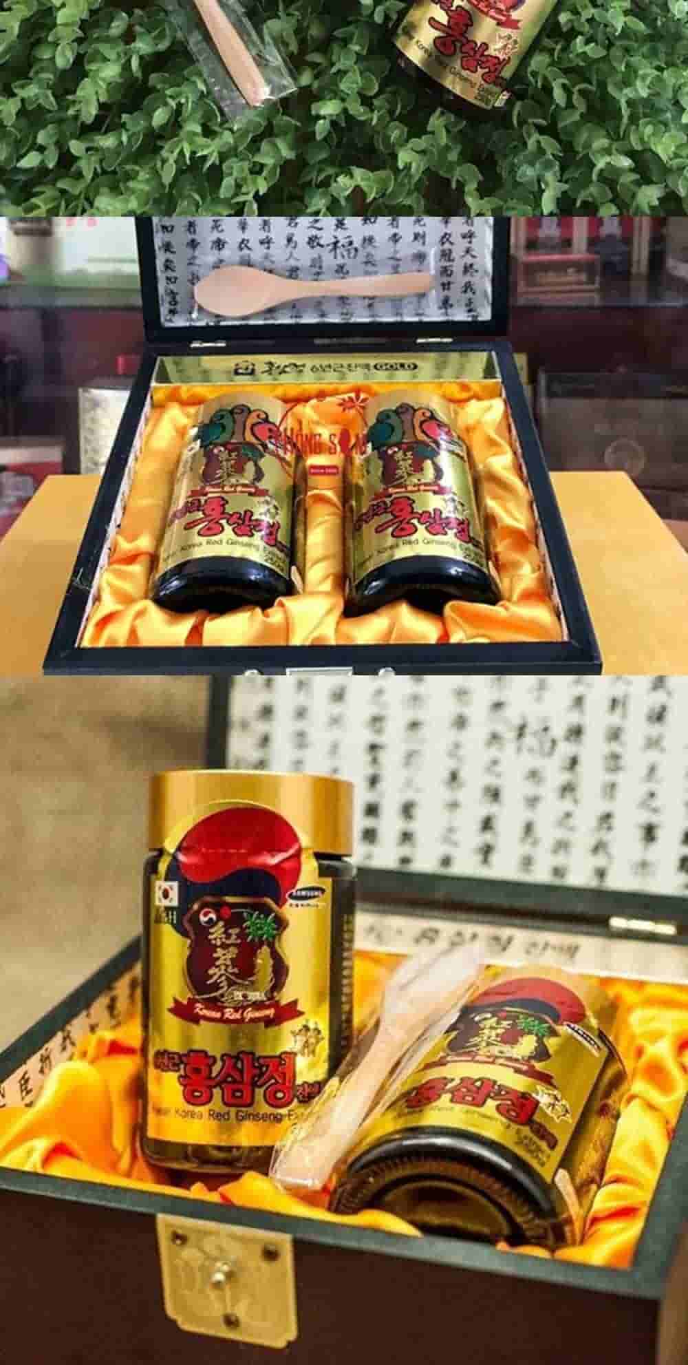 Cao Hồng Sâm Kanghwa Hàn Quốc 6 Năm Tuổi Hộp Gỗ 2 Lọ x 250g