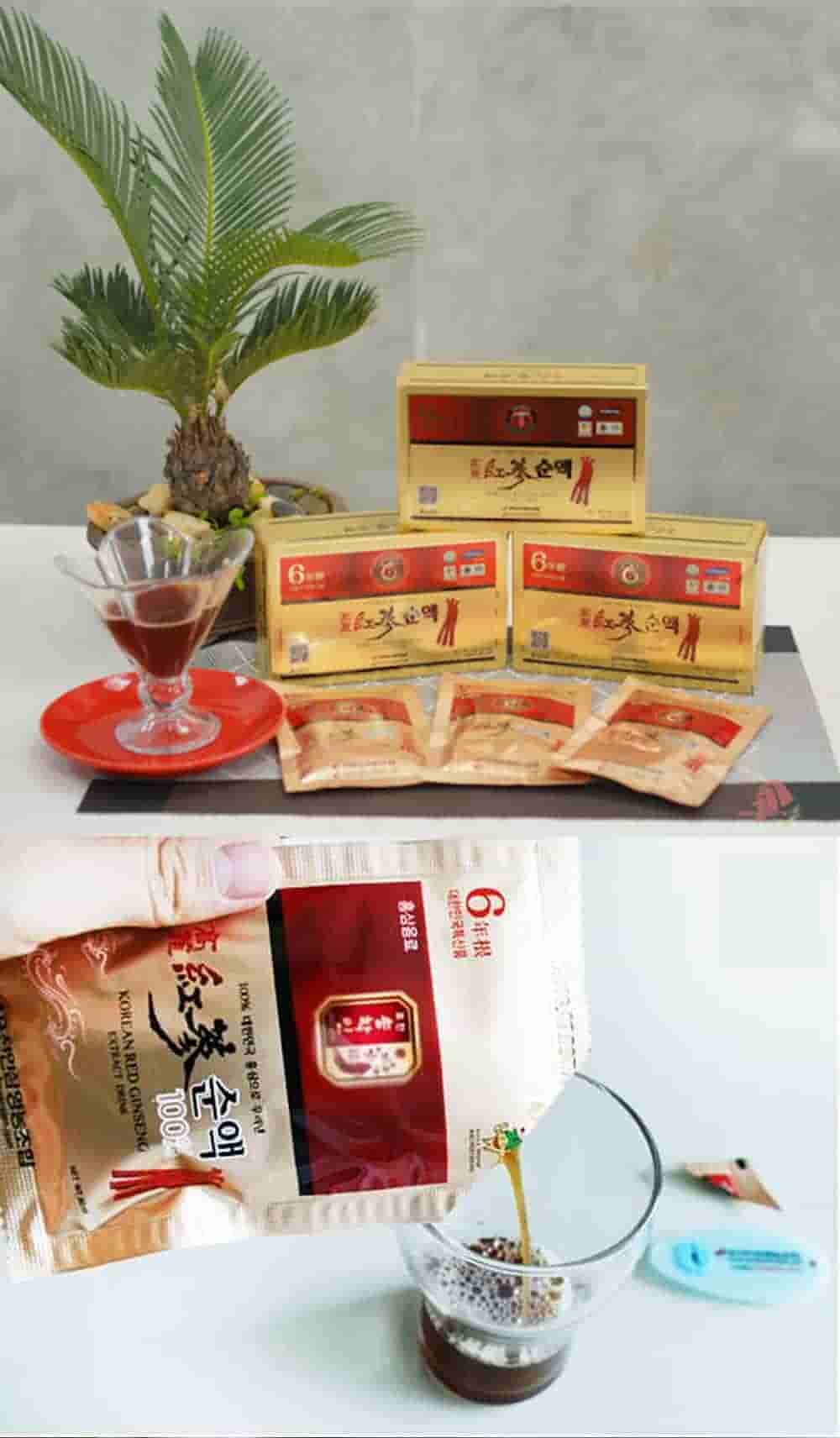 Nước Hồng Sâm Cao Ly Nguyên Chất 100% Pocheon Hàn Quốc Hộp 30 gói x 80ml