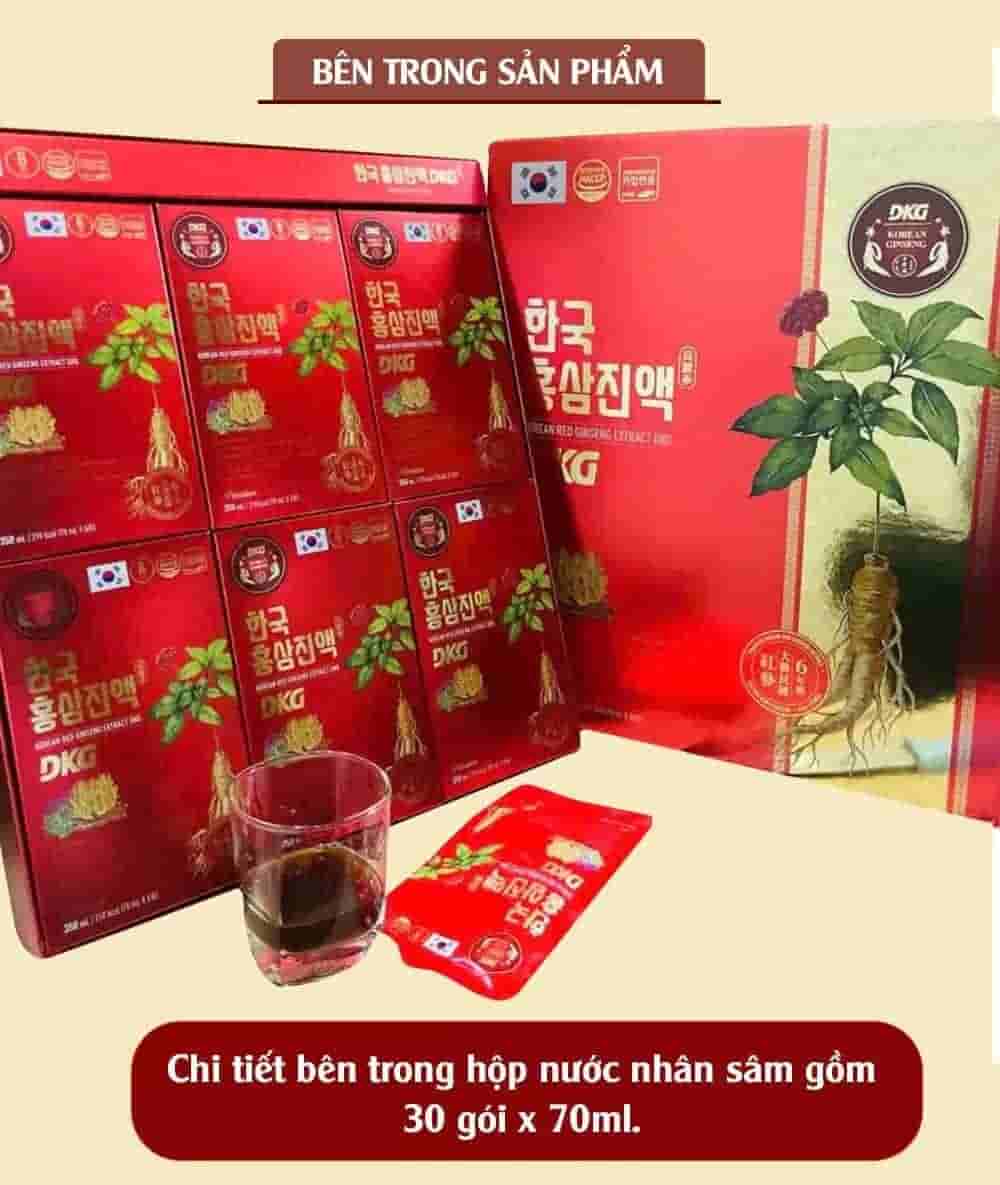 Nước Hồng Sâm Daedong Hàn Quốc DKG Hộp 30 gói x 70ml