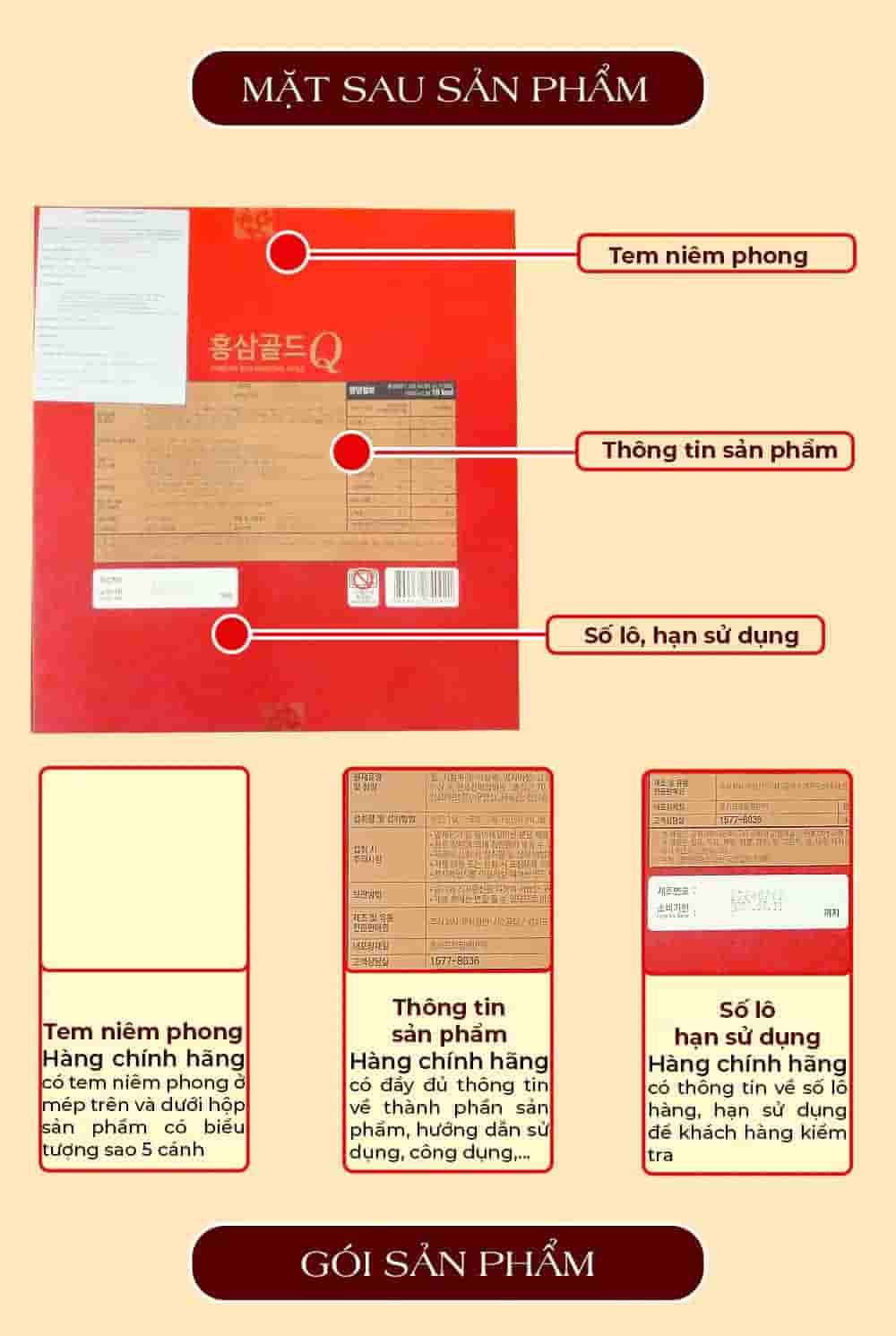 Nước Hồng Sâm Nhung Hươu Linh Chi Q Gold Hàn Quốc Hộp 30 Gói x 50ml