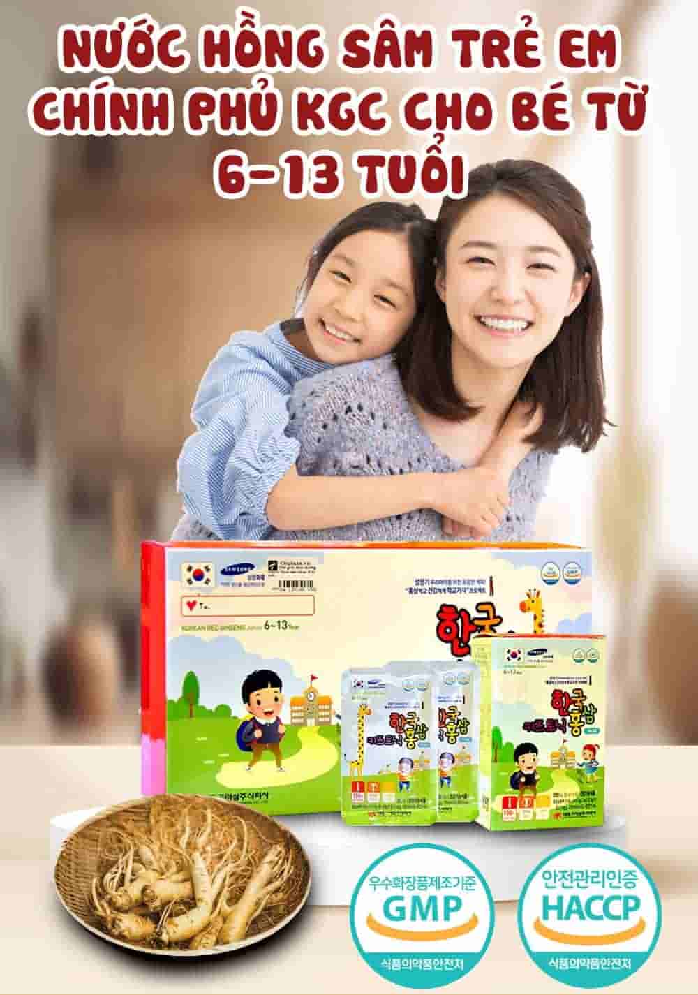 Nước Hồng Sâm Trẻ Em 6-13 Tuổi Cao Cấp Chính Hãng