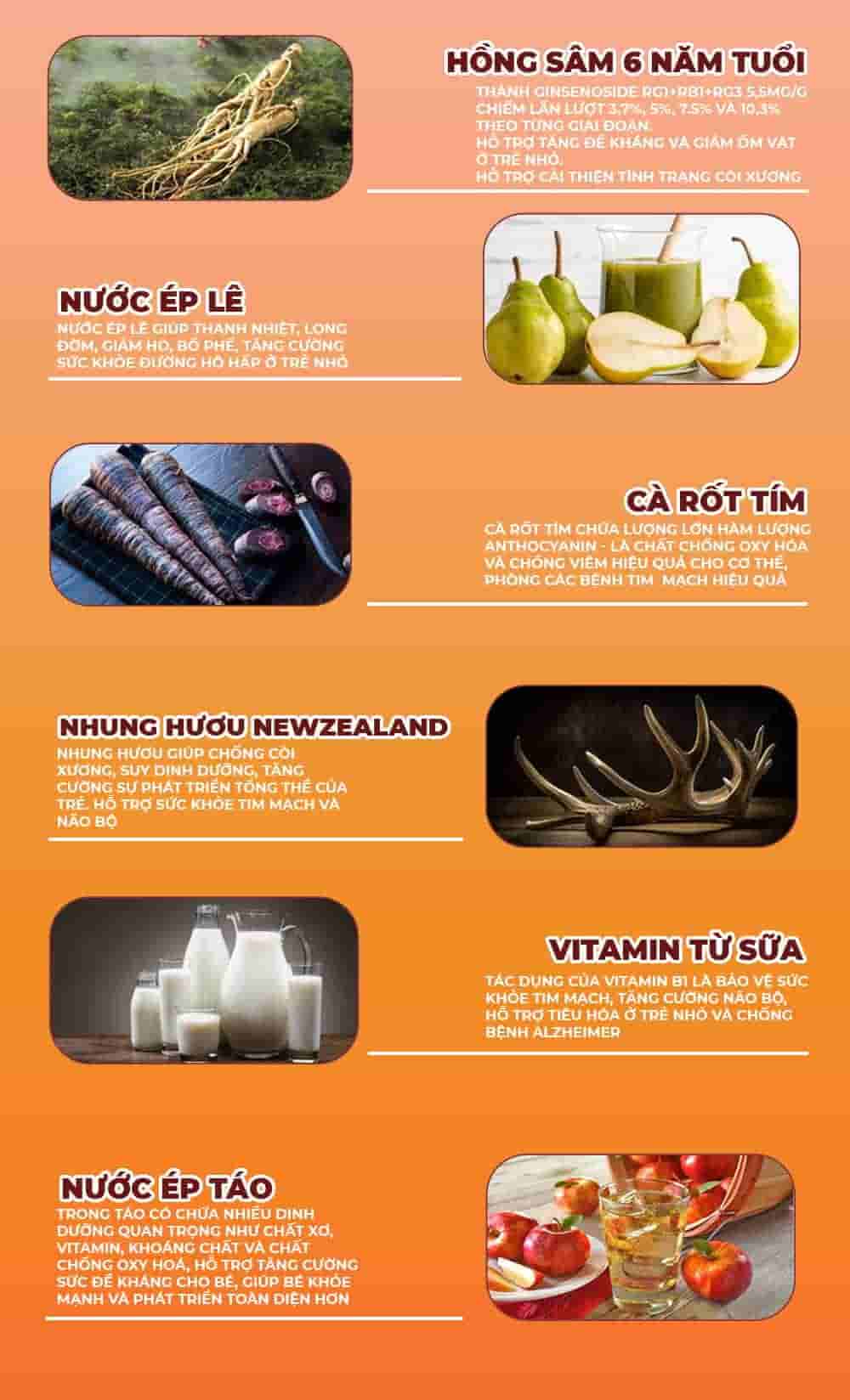 Nước Hồng Sâm Trẻ Em 6-13 Tuổi Cao Cấp Chính Hãng