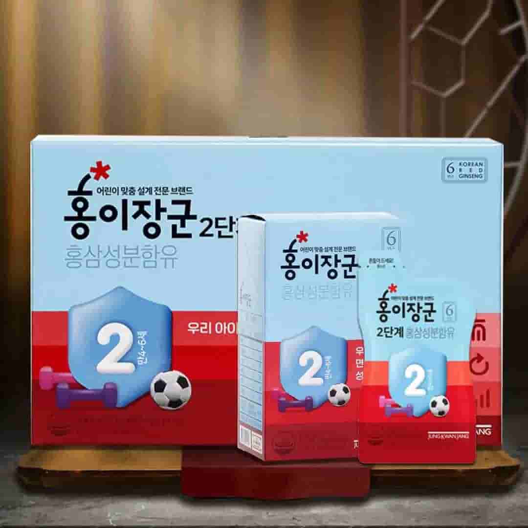 Nước Hồng Sâm Trẻ Em Chính Phủ KGC Cho Bé 5-7 Tuổi Hộp 30 Gói