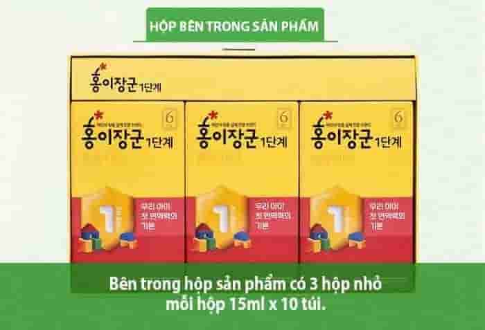 Nước Hồng Sâm Trẻ Em Chính Phủ KGC Cho Bé Từ 3- 4 Tuổi 30 Gói