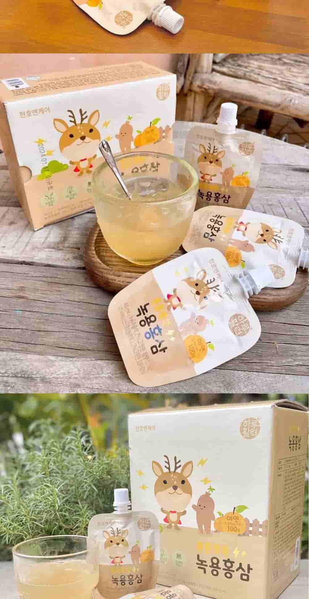 Nước Hồng Sâm Trẻ Em Chunho Cho Bé Từ 3 Tuổi Hộp 30 Gói