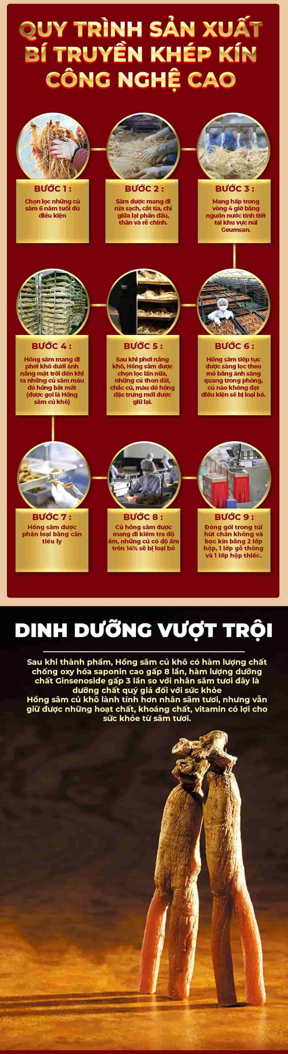 Thiên Sâm Củ Khô Chính Phủ KGC Hộp Thiếc 300g Số 30