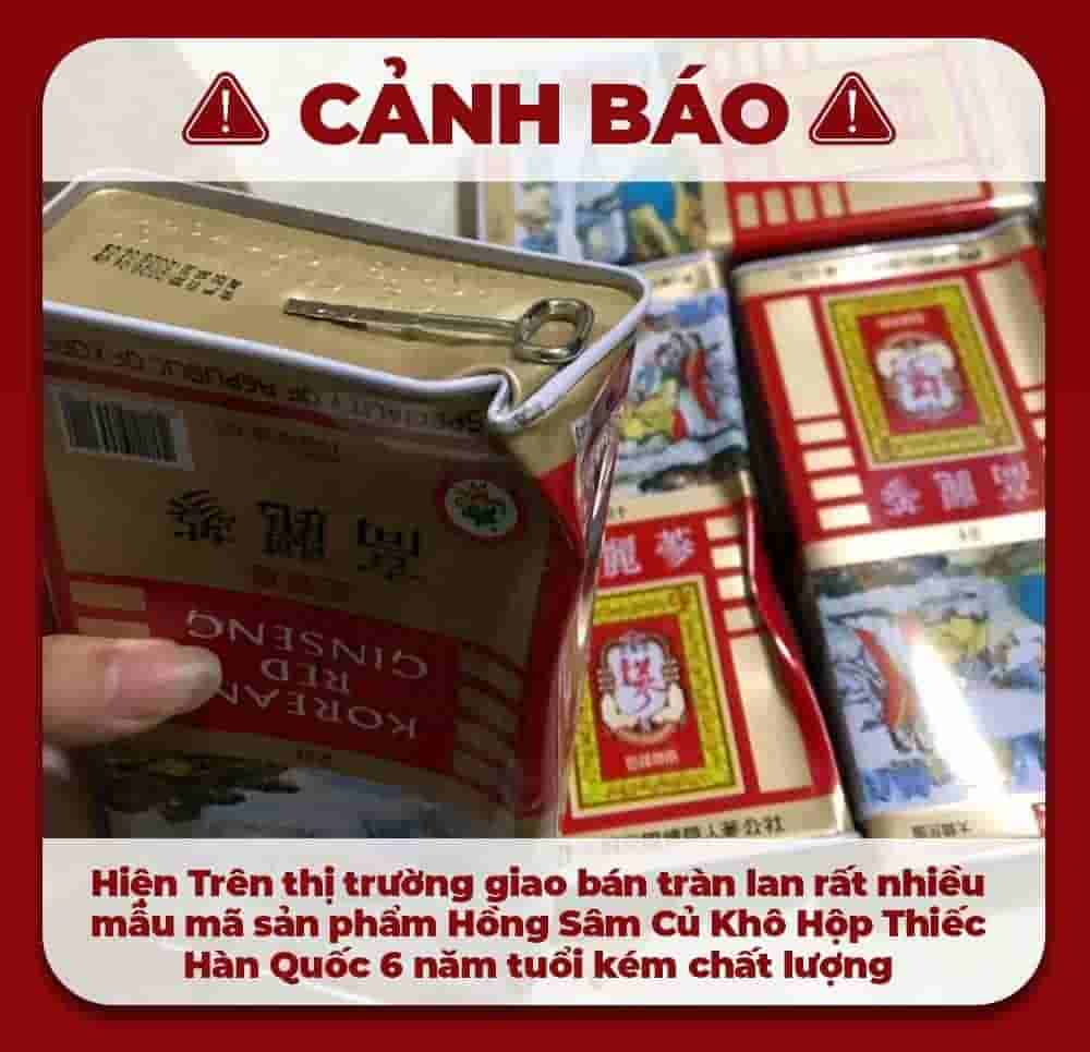 Thiên Sâm Củ Khô Chính Phủ KGC Hộp Thiếc 300g Số 30