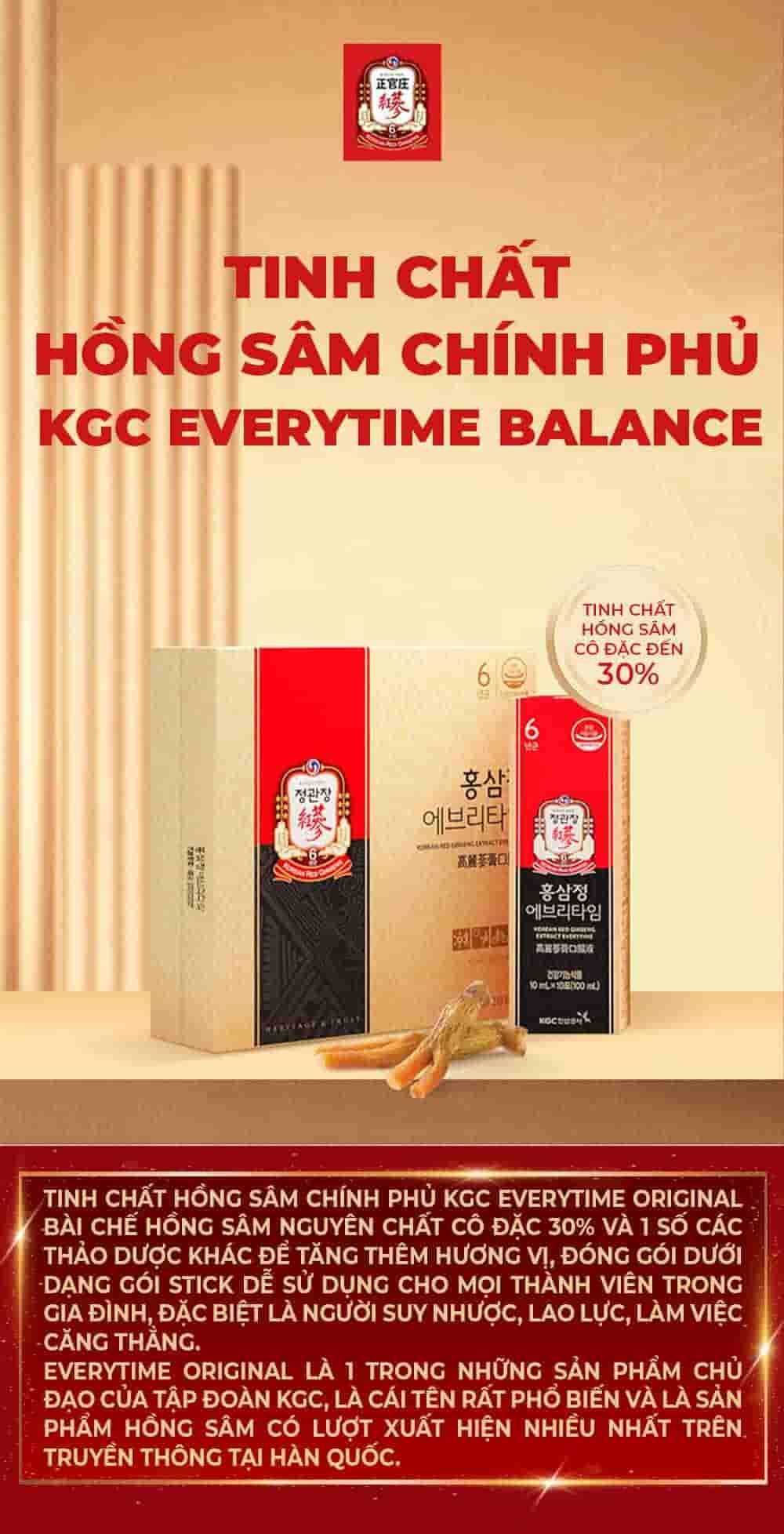 Tinh Chất Hồng Sâm Chính Phủ Cao Cấp KGC Everytime Balance Cao Cấp