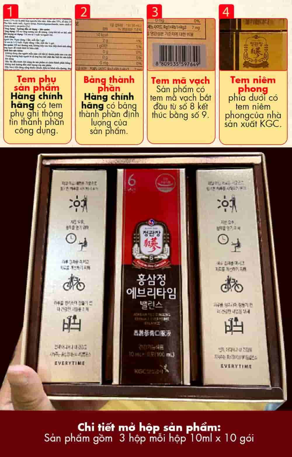 Tinh Chất Hồng Sâm Chính Phủ Cao Cấp KGC Everytime Balance Cao Cấp