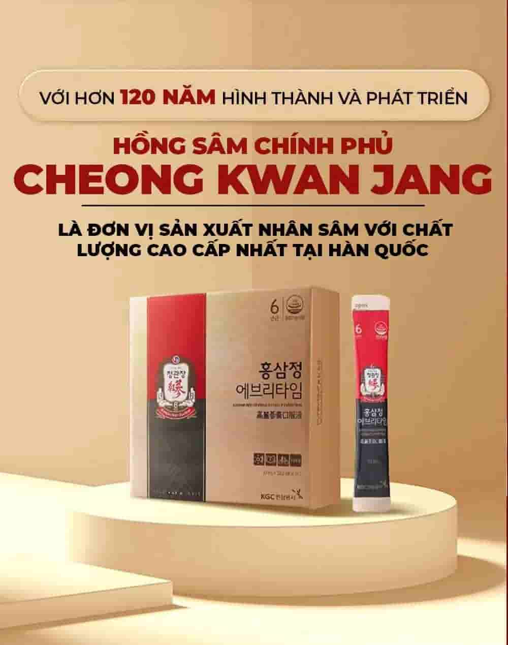 Tinh Chất Hồng Sâm Chính Phủ KGC Everytime Original Hộp 10ml X 30 Gói