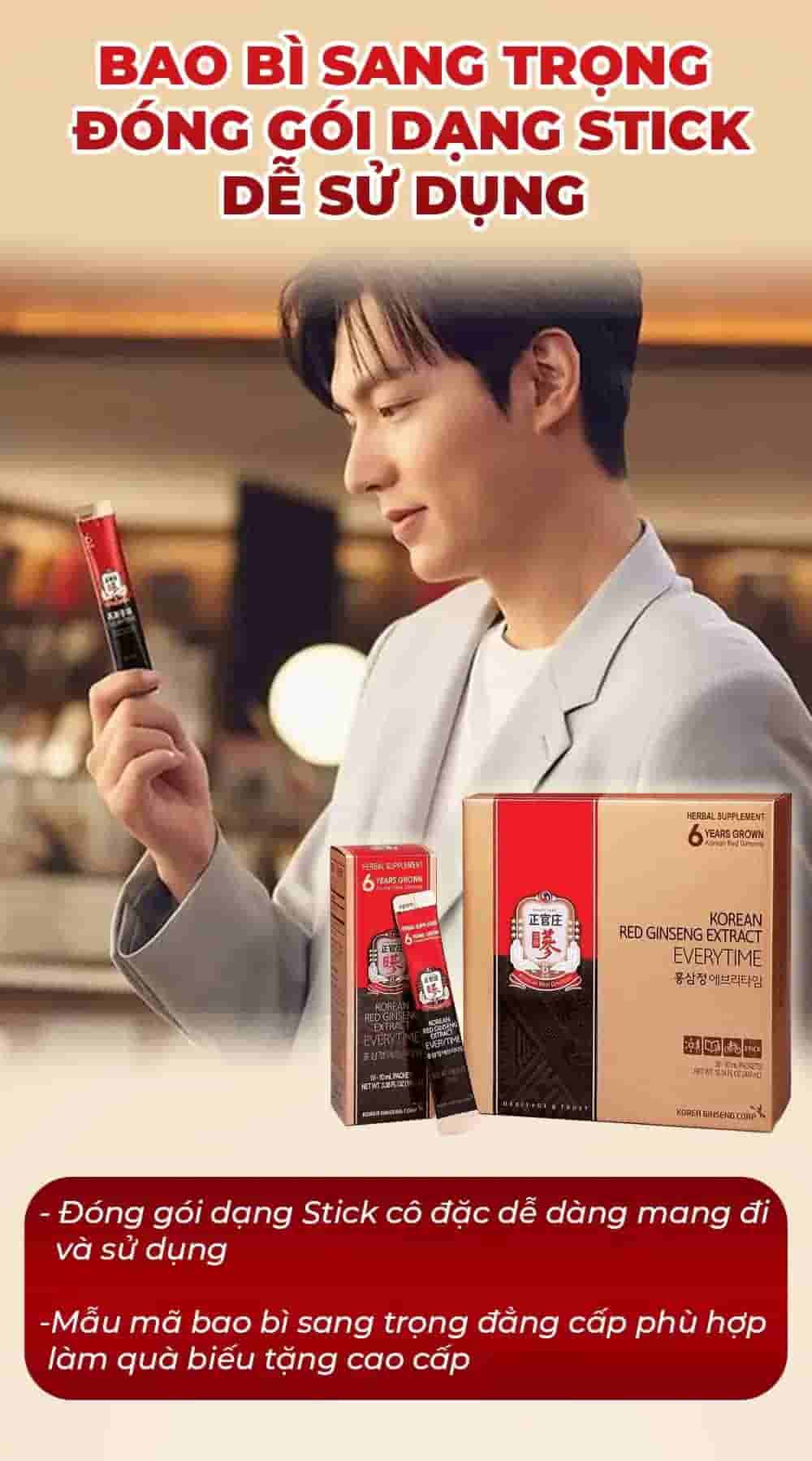 Tinh Chất Hồng Sâm Chính Phủ KGC Everytime Original Hộp 10ml X 30 Gói