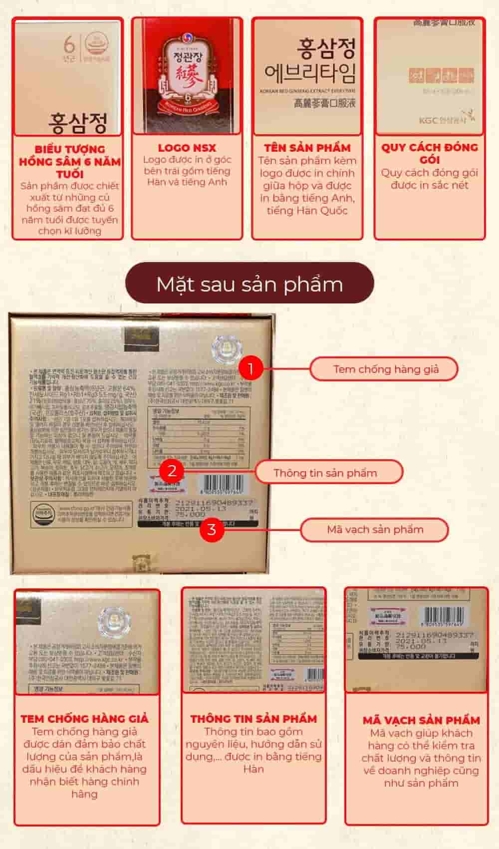 Tinh Chất Hồng Sâm Chính Phủ KGC Everytime Original Hộp 10ml X 30 Gói