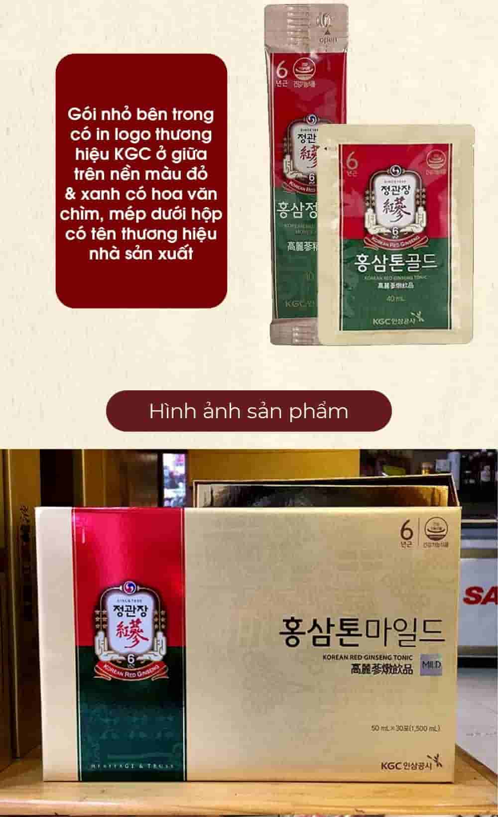 Tinh Chất Hồng Sâm Chính Phủ KGC Tonic Hộp 30 Gói