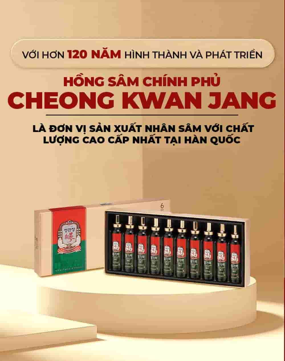 Tinh Chất Hồng Sâm Chính Phủ KGC Vital Tonic Hộp 10 Ống