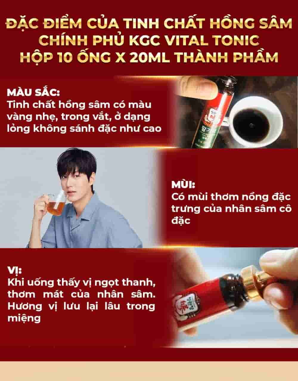 Tinh Chất Hồng Sâm Chính Phủ KGC Vital Tonic Hộp 10 Ống