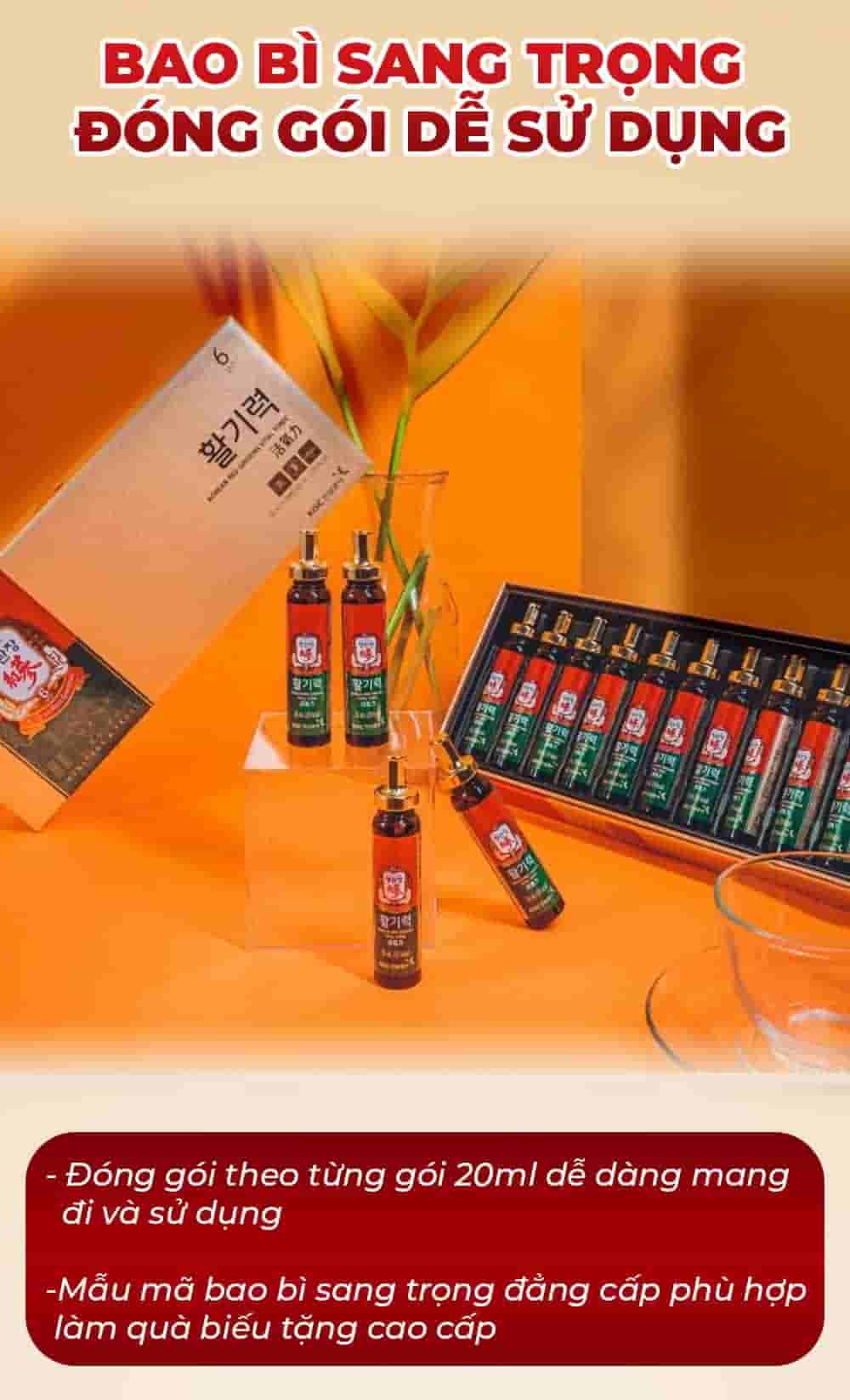 Tinh Chất Hồng Sâm Chính Phủ KGC Vital Tonic Hộp 10 Ống