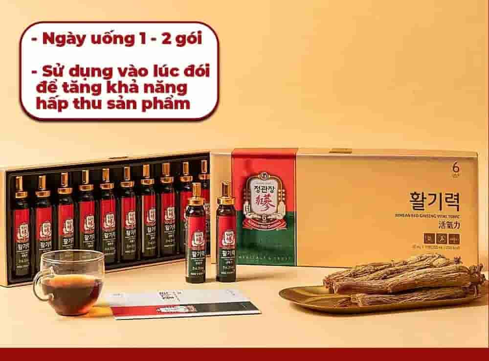 Tinh Chất Hồng Sâm Chính Phủ KGC Vital Tonic Hộp 10 Ống