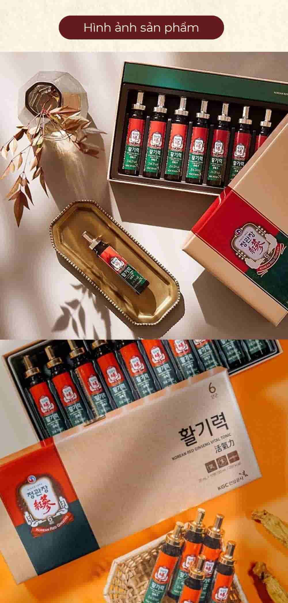Tinh Chất Hồng Sâm Chính Phủ KGC Vital Tonic Hộp 10 Ống
