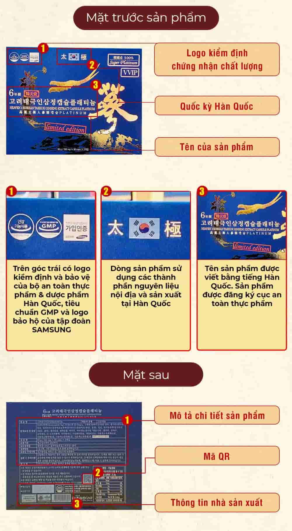 Viên Thiên Sâm Đông Trùng Hạ Thảo Hàn Quốc King Ginseng Thượng Hạng Hộp 180 Viên