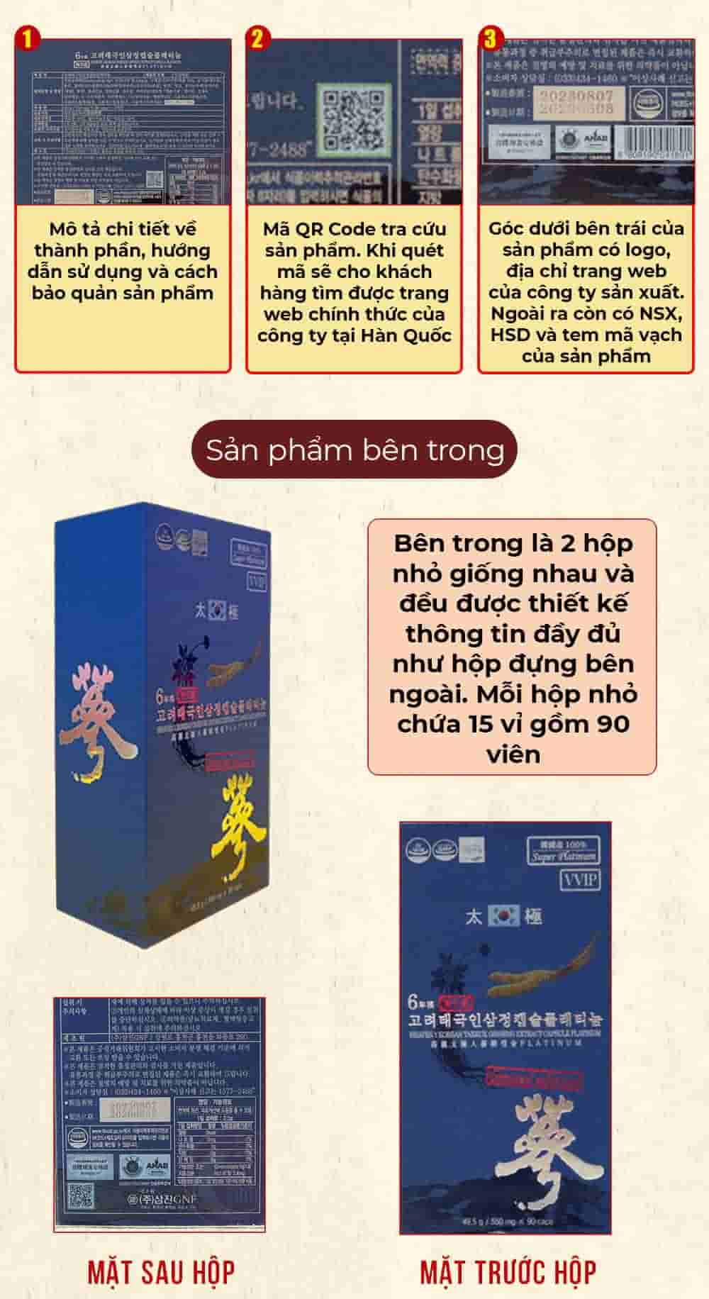 Viên Thiên Sâm Đông Trùng Hạ Thảo Hàn Quốc King Ginseng Thượng Hạng Hộp 180 Viên