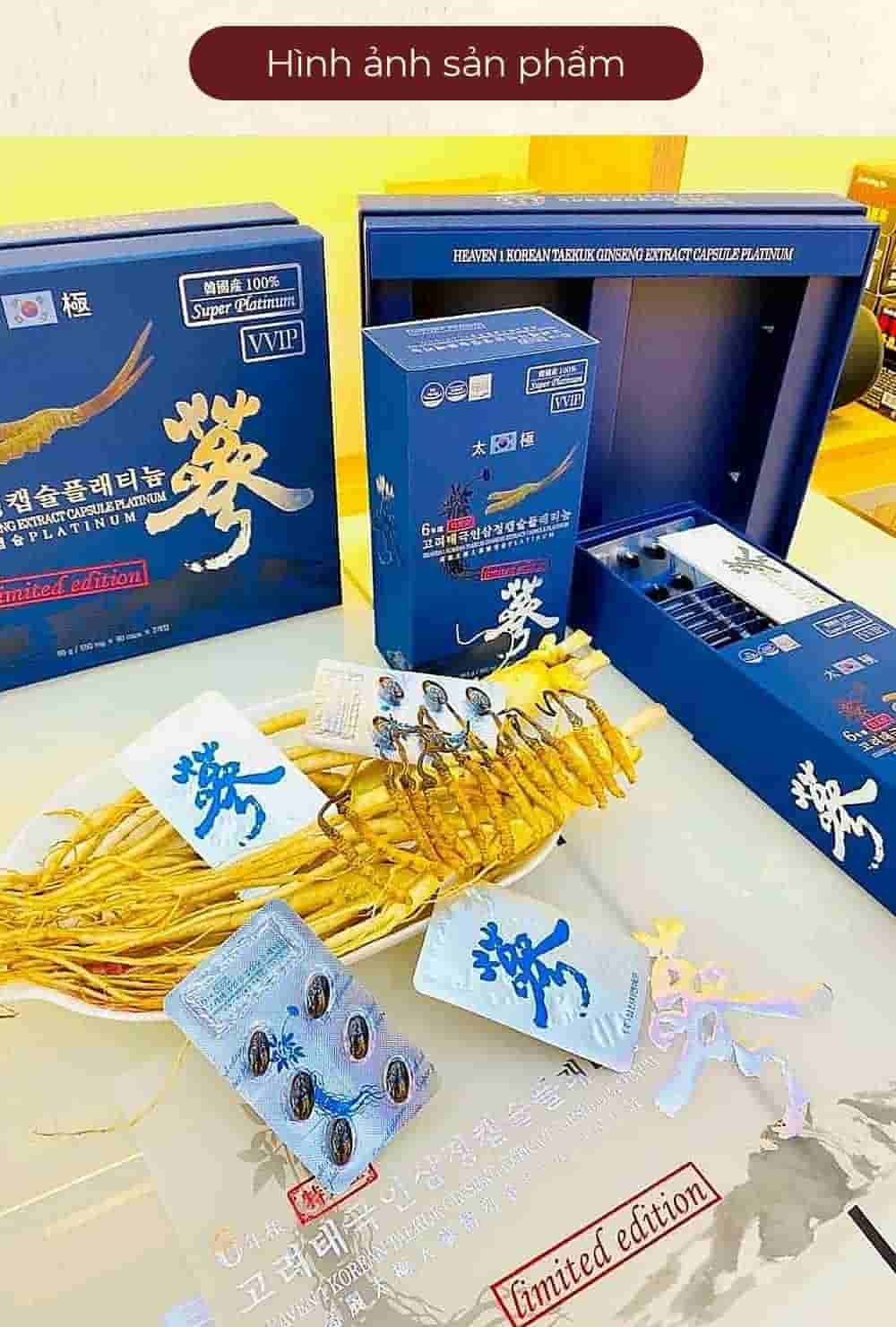 Viên Thiên Sâm Đông Trùng Hạ Thảo Hàn Quốc King Ginseng Thượng Hạng Hộp 180 Viên